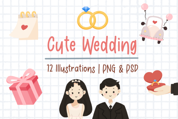 12 Cute Wedding Illustrations: A Designer's Whimsical Toolkit