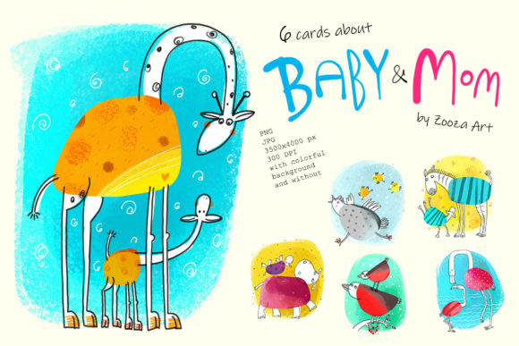Adorable Animal Art: 6 Illustrations About Baby and Mom