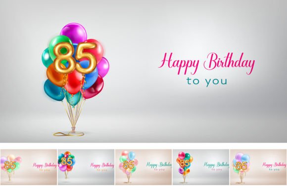 Celebrate Milestones with Happy Birthday Illustrations, 85 Year