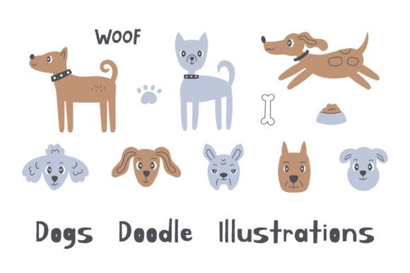 Charming Canine Art: Dog Doodle Illustrations for Your Projects
