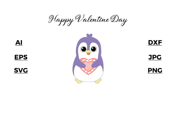 Charming Penguin Love Illustrations for Valentine's Projects