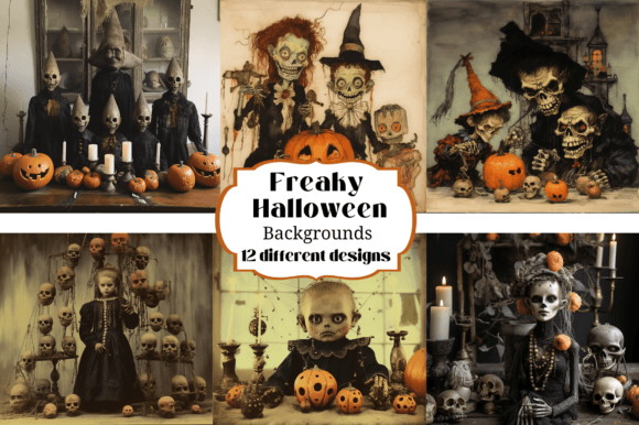 Freaky Halloween Illustrations Background: Unleash Spooky Creativity