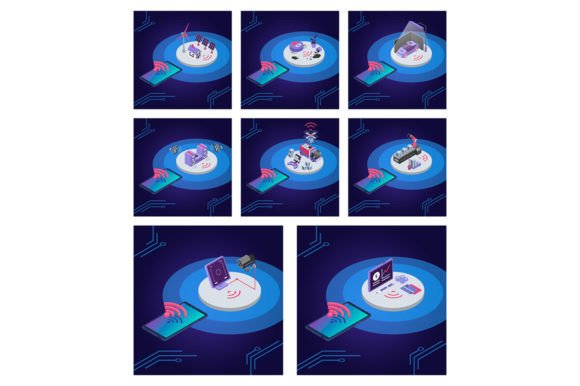 IoT Isometric Color SVG Illustrations: Visualizing the Connected World