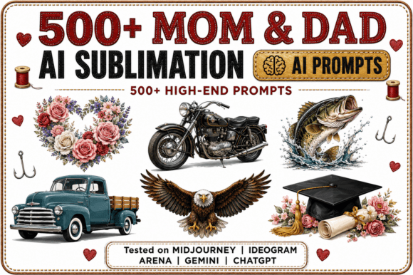 Mastering AI Art: The Ultimate 500+ Mom & Dad Sublimation Prompts Guide