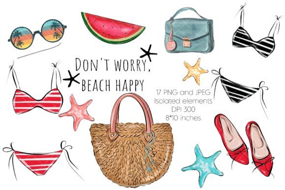 Summer Illustrations, Beach Clipart: Your Toolkit for Sunny Designs