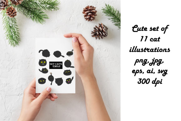 Unleash Creativity with the Funny Cat Illustration Set