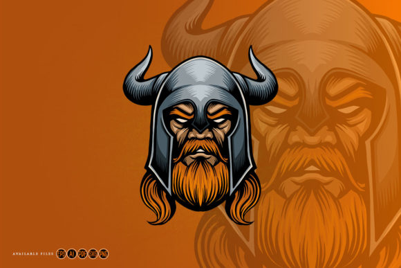 Viking Warrior Helmet Illustrations: A Designer's Asset