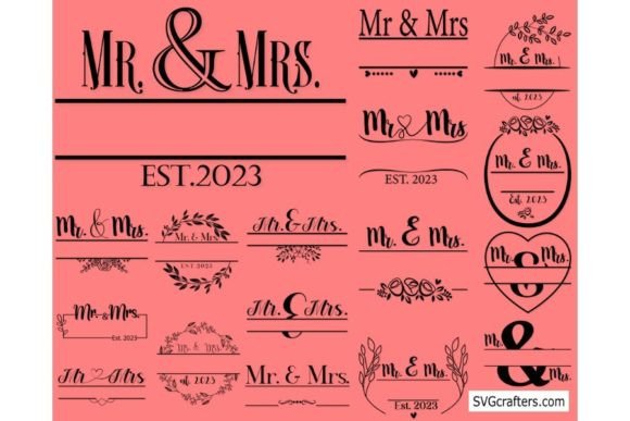 Wedding Svg Bundle, Mr and Mrs Svg