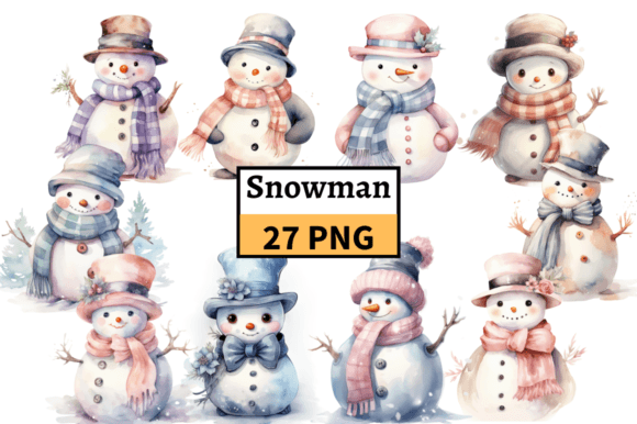 Whimsical Winter Charm: Using Pastel Snowman Illustrations